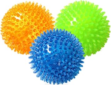 Amazon Bluestarz 犬おもちゃ 伸びる 音の出るボール 3個セット 噛むおもちゃ 弾むボール 知育玩具 天然ゴム 弾力性 耐久性 ストレス解消 運動不足 訓練用 清潔 歯磨き 小中型犬 小型犬 Sサイズ6 X3個 Blue Starz ボール 通販