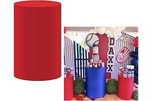 ittsmnt Solid Red Round Pedestal Covers for All Events