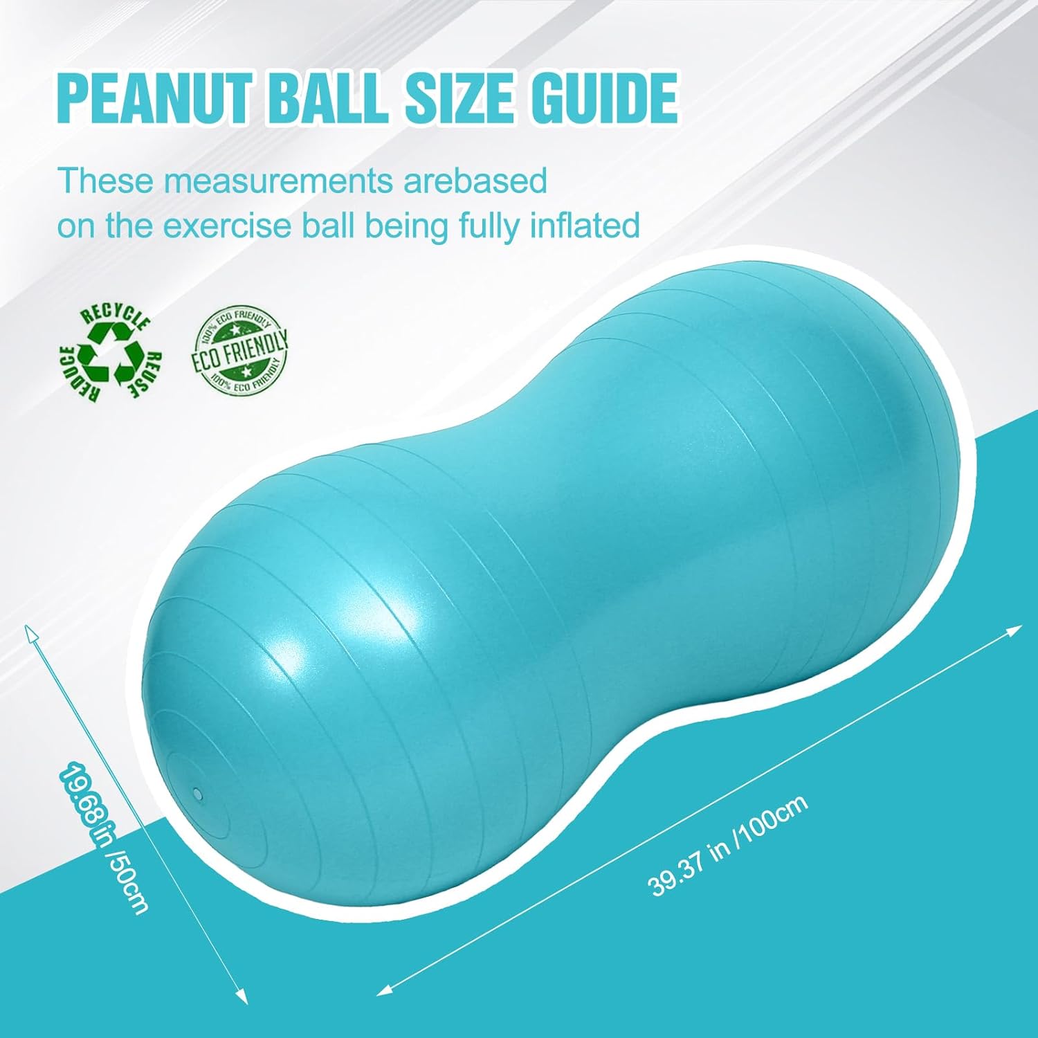 INPANY Peanut Ball - Exercise Ball for Labor Birthing, Anti-Burst Physical Therapy for Kids, Core Strength, Flexible Seating, Home & Gym Fintness, Sensory Chair Wiggle Seat for Girls and Boys