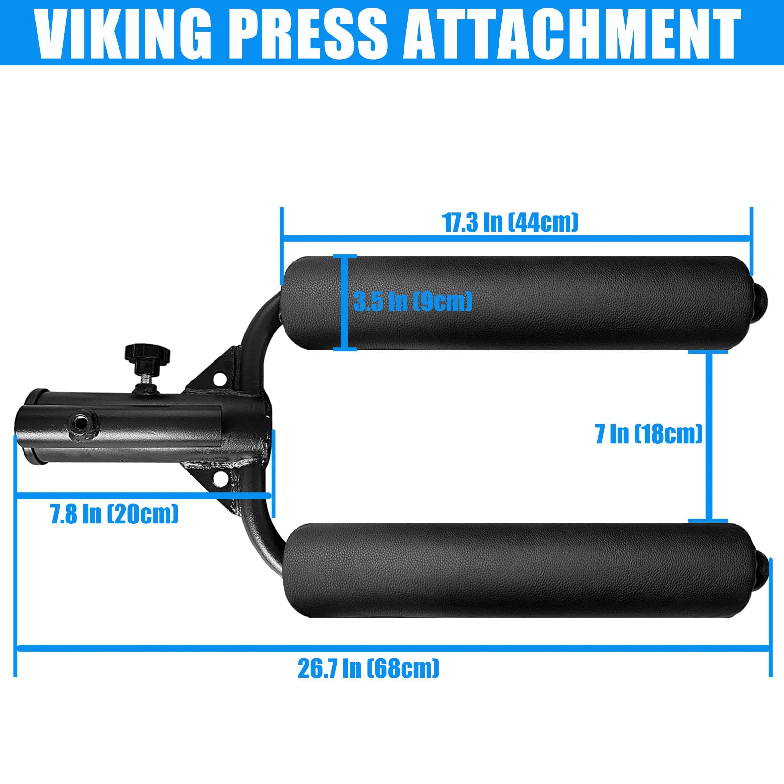 Viking Press Landmine Handle, Hack Squat T-Bar Row Attachment Strength Training Accessories, Shoulder Press Landmine Attachment Equipment