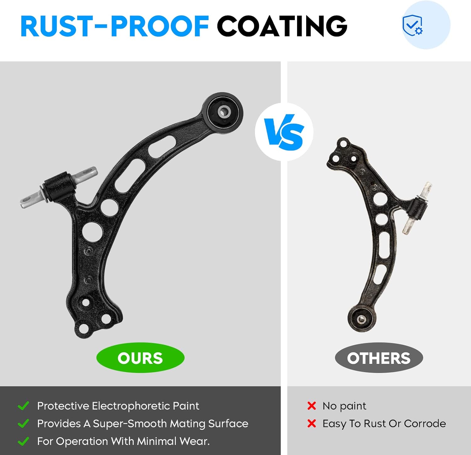 Front Lower Control Arm for Toyota Camry 92-01, Toyota Avalon 95-97, Lexus ES300 92-01, Lexus RX300 99-03, Right & Left Side Front End Kit K640191 K640192