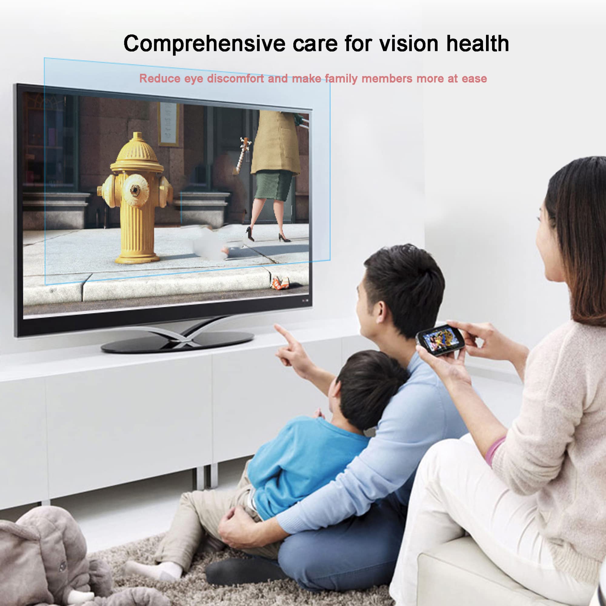 Osłona ekranu Smart TV, Folia ochronna na ekran telewizora 50-65 cali do telewizorów LCD LED OLED QLED HDTV(50in 1095x616mm)