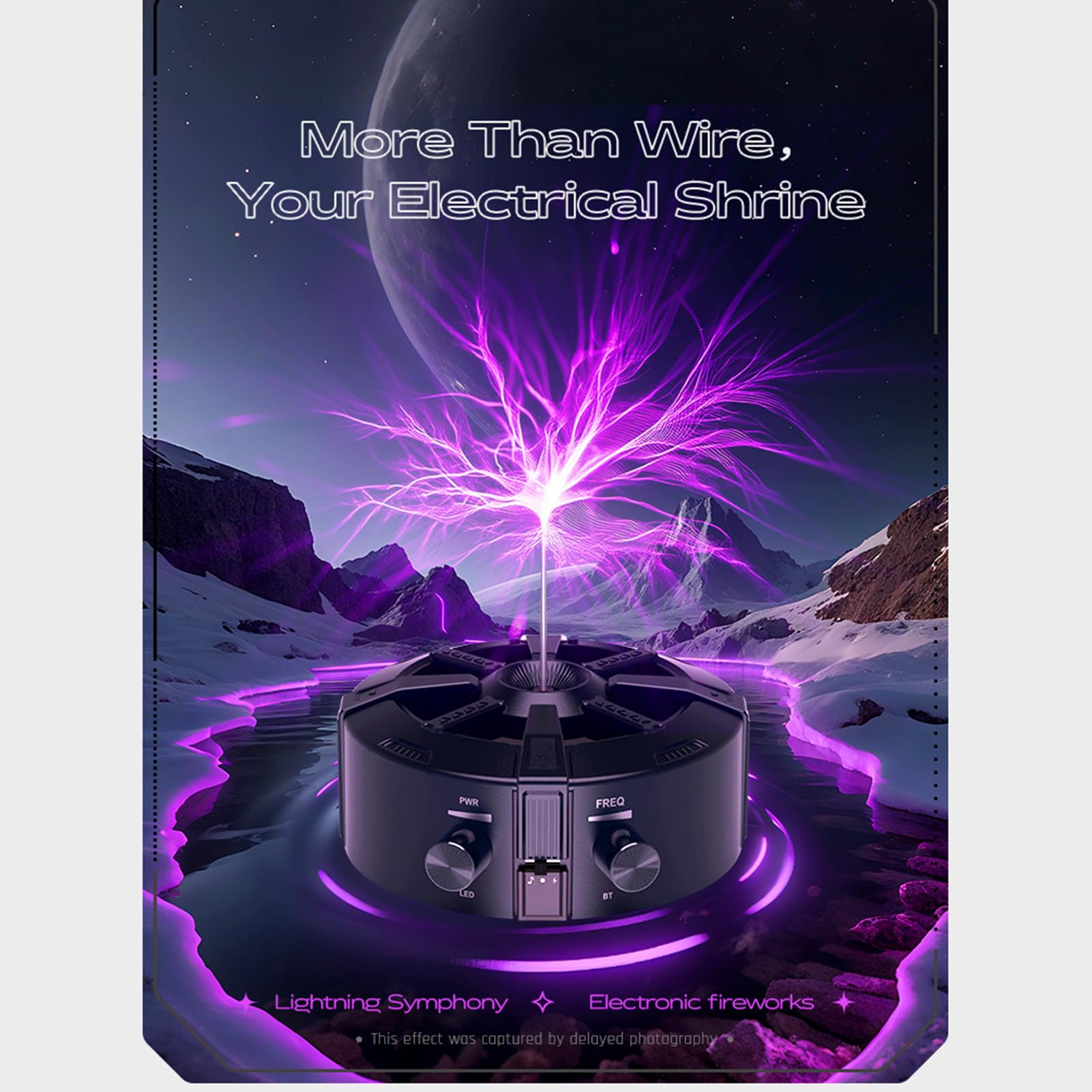 Bobina Tesla Altoparlante Plasma Multifunzionale Arco Bluetooth Lettore Musicale per esperimenti scientifici Strumenti didattici, decorazione per la casa