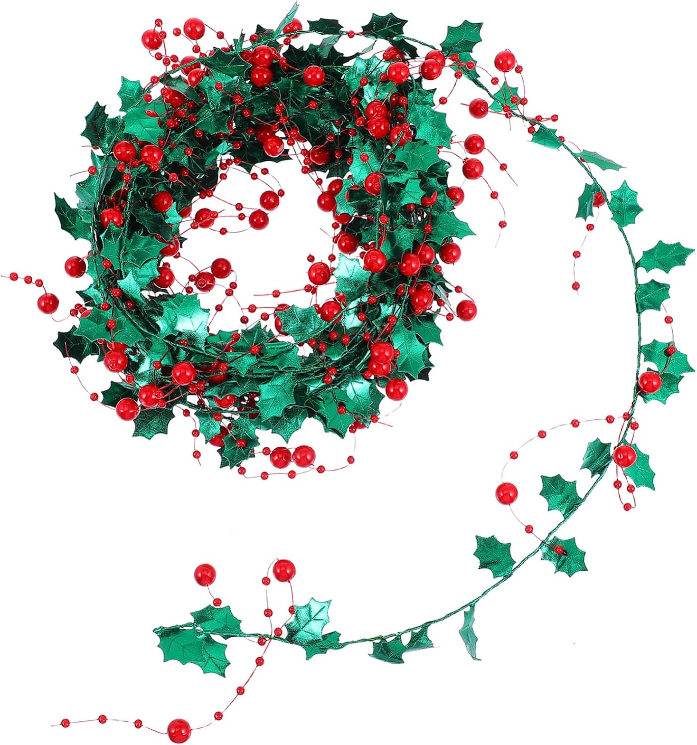 OUNONA 1roll Christmas Tinsel Wire Garland Craft Decor for Holiday Parties Flexible Wire Material Shiny Glitter Tinsel for Home Decoration and Wreath Making
