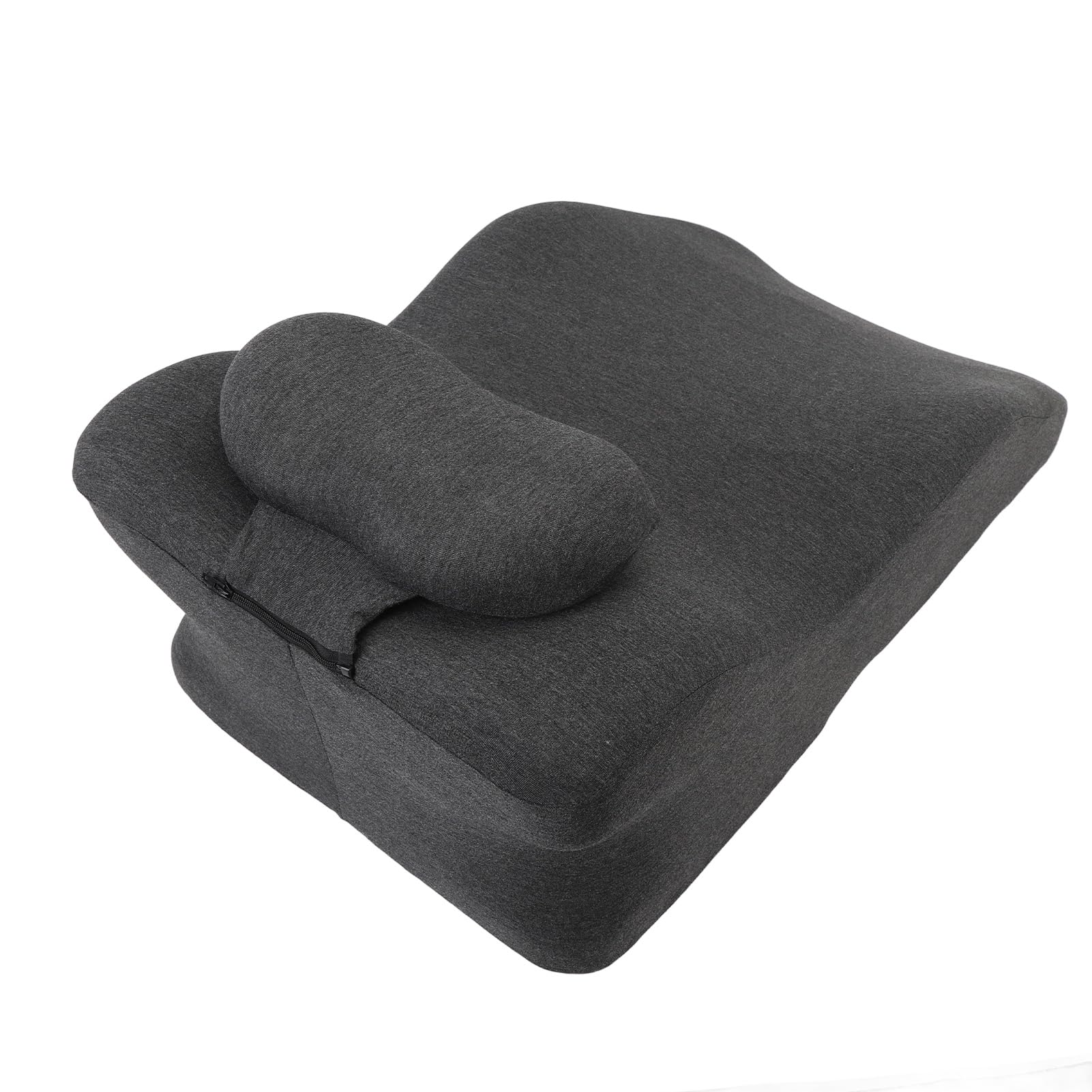 Pongnas Almohada de Cojín Elevador de Piernas para el Hogar y el Salón - Almohada de Descanso de Piernas Premium con Funda de Franela Extraíble (Gris Oscuro)