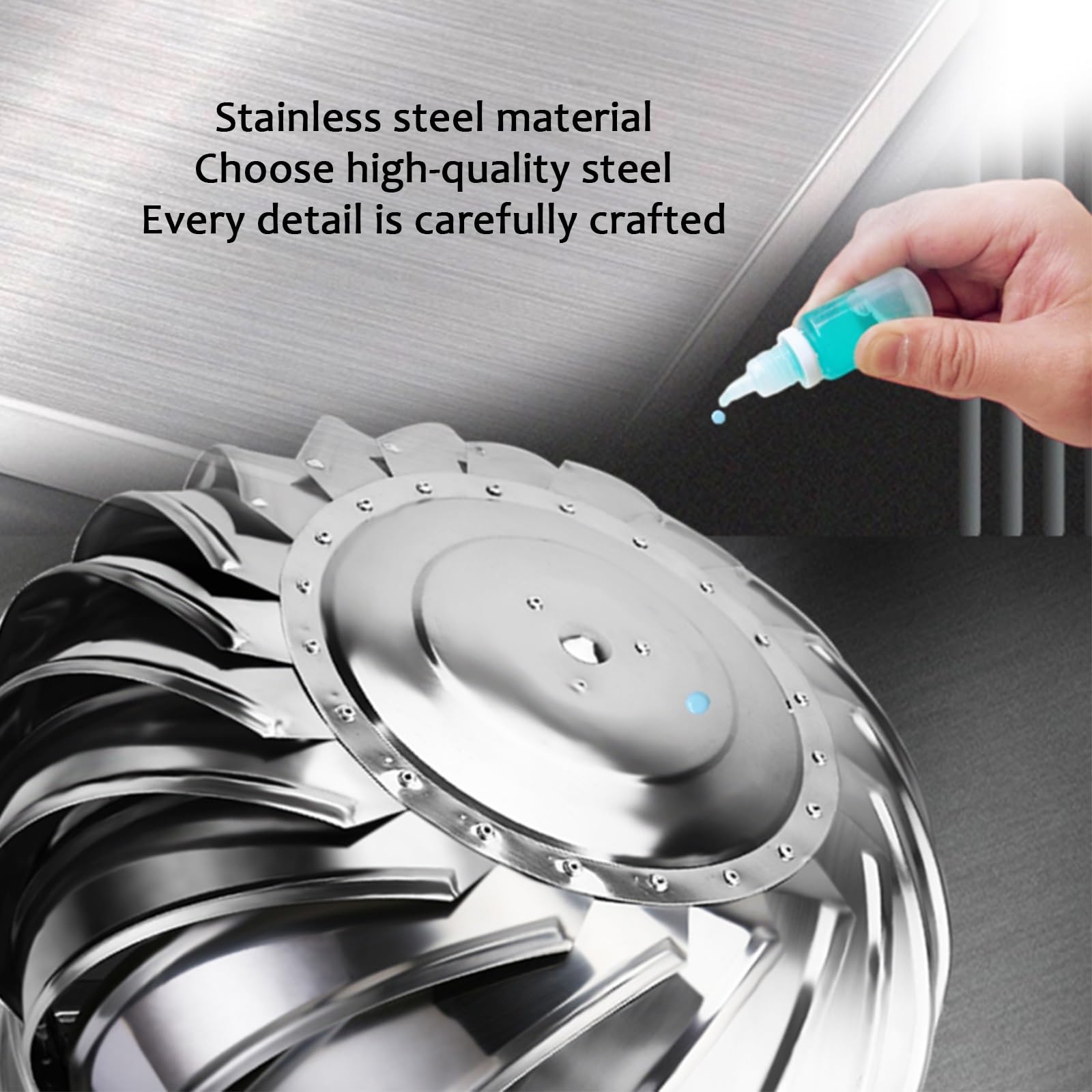 Roof Vent Pipes Chimney Caps Rotating Chimney Cowl 304 Stainless Steel Ventilator Turbine Weatherproof Small Animals And Debris Will Not Enter The - View #8
