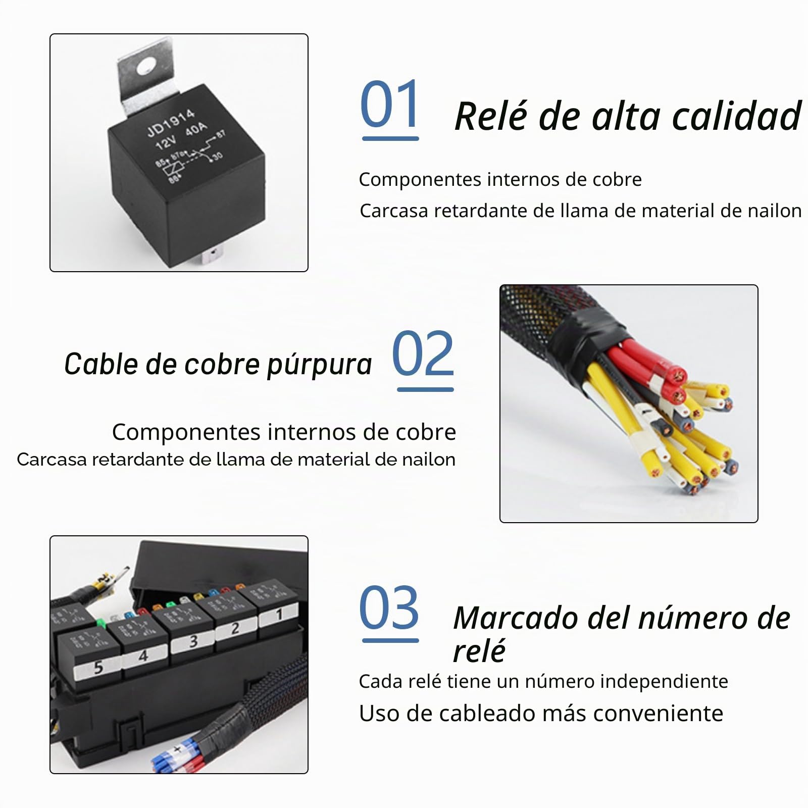 Caja de Fusibles y Relé de 12 V, Caja de Relé de 12 V y Fusible con 11 Ranuras para Fusibles de Hoja ATC ATO Caja de Relé Fusible Universal Impermeable para Coche, Camión Automotriz Barco