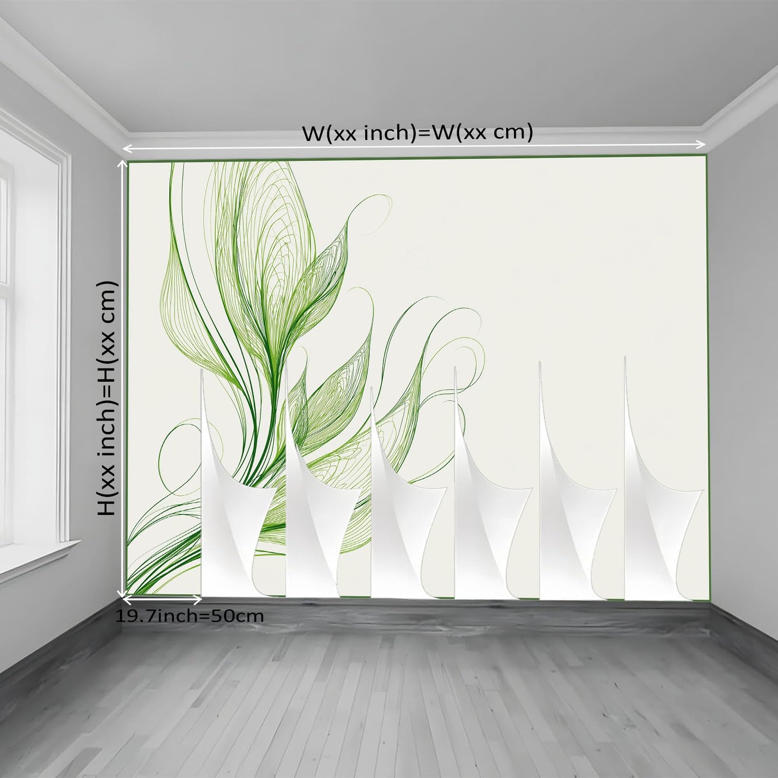 Fototapeta dziecięca włóknina płynne linie gigantyczny plakat nowoczesny minimalistyczny styl dekoracja ścienna 3D panorama idealna do sypialni dziecięcej 400 x 280 cm