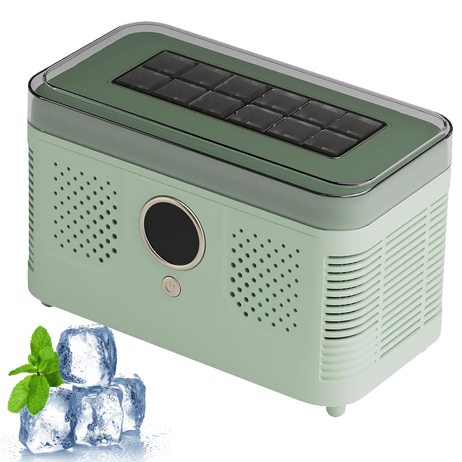 Máquina De Hielo Portátil, Máquina De Hielo Para Encimera De 150w Con 12 Cubitos En 15-20 Minutos, Bajo Nivel De Ruido, Diseño Compacto, Máquina De Hielo Automática Para Hogar, Oficina green home-use