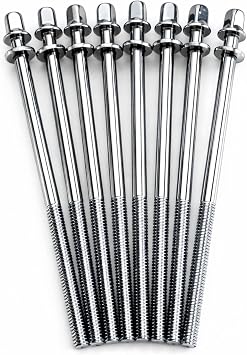 ROSS Percussion 7/32 * 110mm Tension Rods for Bass Drum - 8 Pack