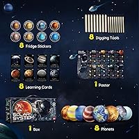 Vista 4 de Gemstone Dig Kit - Dig It Up 40 Real Gems & Crystals with Mining Kit Tools, Solar System Eight Planets Toys for Kids Age 6+, STEM Science