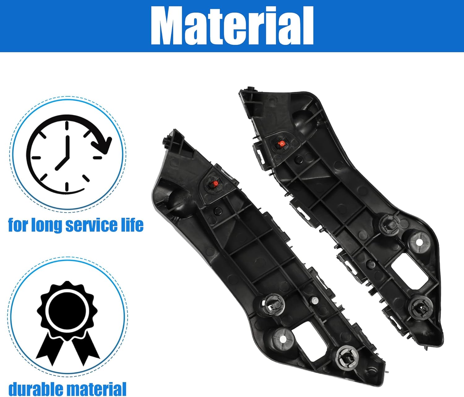 X AUTOHAUX 1 Pair Left and Right Side Front Bumper Cover Support Rail 52536-0R060 52535-0R080 for Toyota RAV4 2016 2017 2018