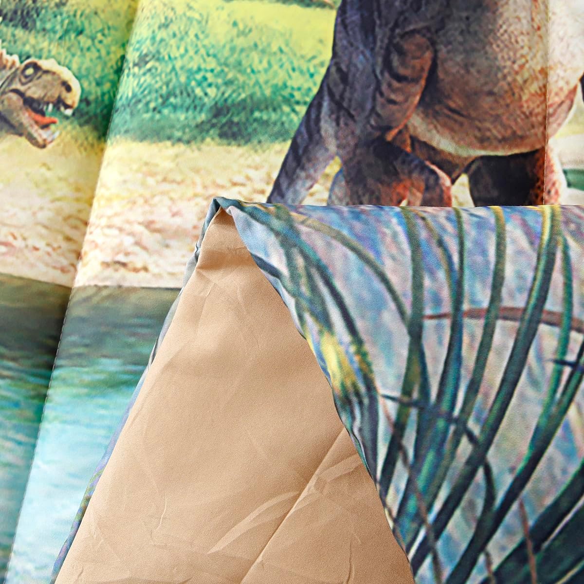WINLIFE Dinosaur Bedding Full Comforter Set - Super Soft & Fun Jurassic Dino Pattern Bedding Comforter Set All Seasons for Boys Teens - Easy Wash Bed Set, 3D Dinosaur Print - Image 8