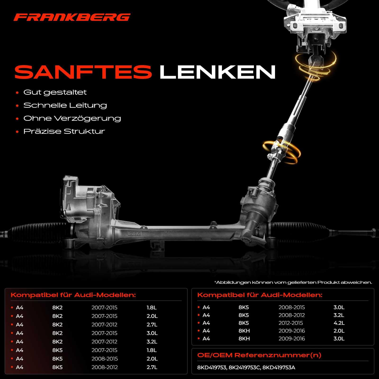 Gelenk Lenkwelle Lenksäule für A4 8K2 A4 Allroad 8KH A4 Avant 8K5 1.8L-4.2L Benzin/Diesel 2007-2016 8KD419753