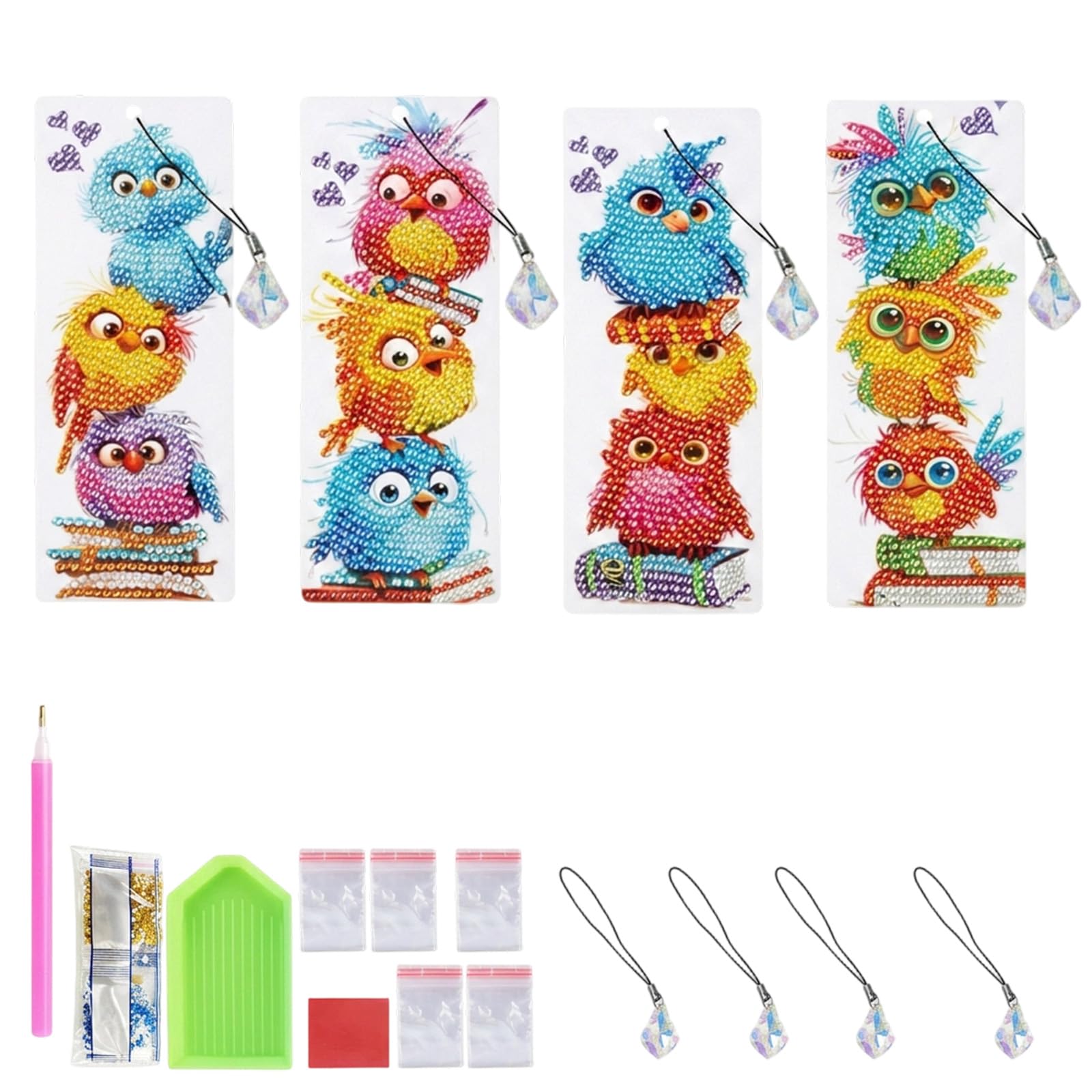 13 Pcs Diamond Art Bookmarks, Diamond Art Kits Adults, Crafts for Adults, Crafting and Reading Gifts for Adult, Women and Men, Reading Lovers Home Office School Beginner Graduation Birthday Gift