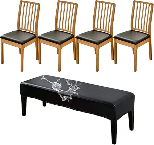 HAOYONG Juego de fundas de asiento para silla, impermeables, lavables, fundas para silla Parsons, protector de asiento extraíble para hotel,