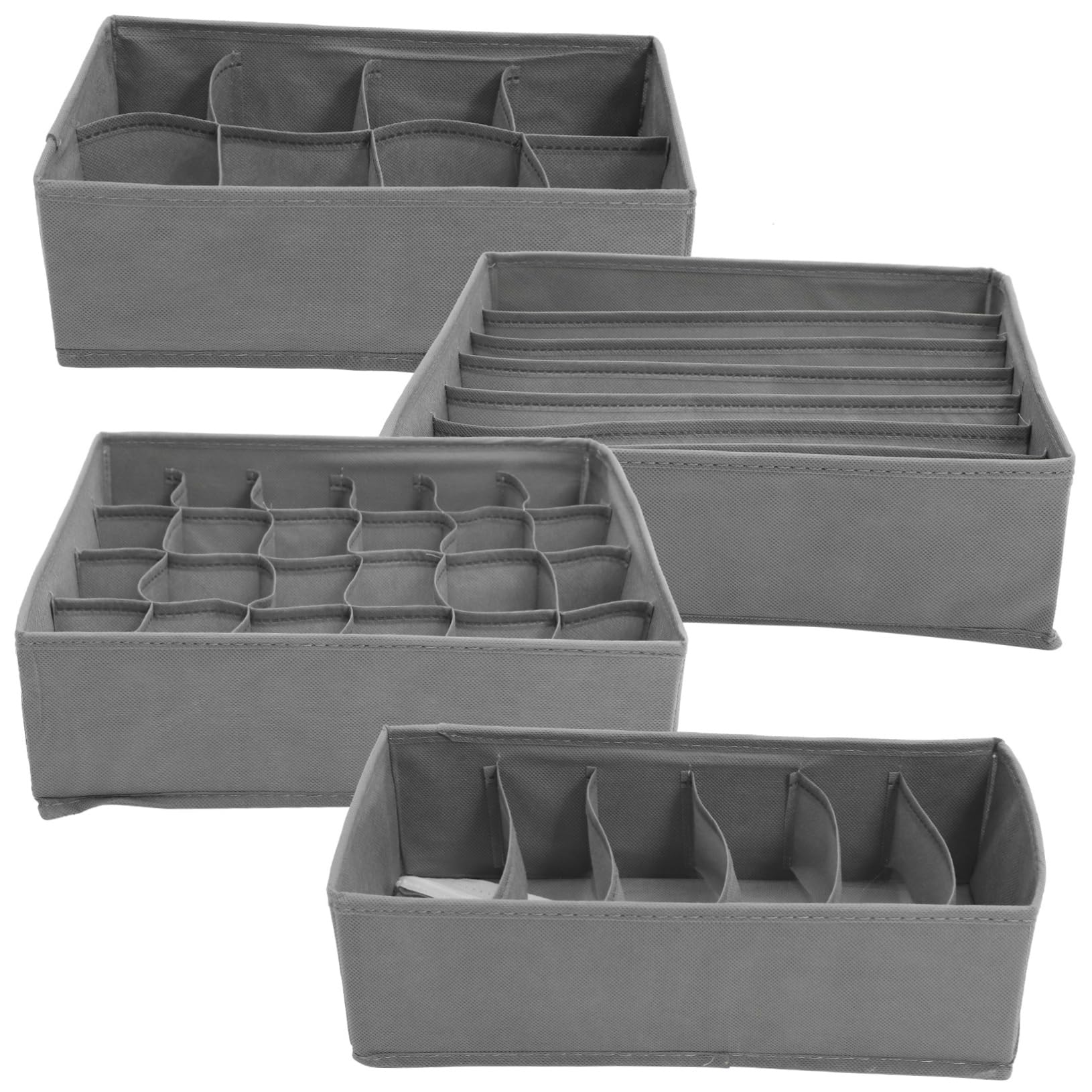 BESTYASH 4pezzi Organizer per Biancheria Intima e Calzini Scatole Portaoggetti Pieghevoli per Armadietti e Contenitori Minimalisti per Piccoli Oggetti
