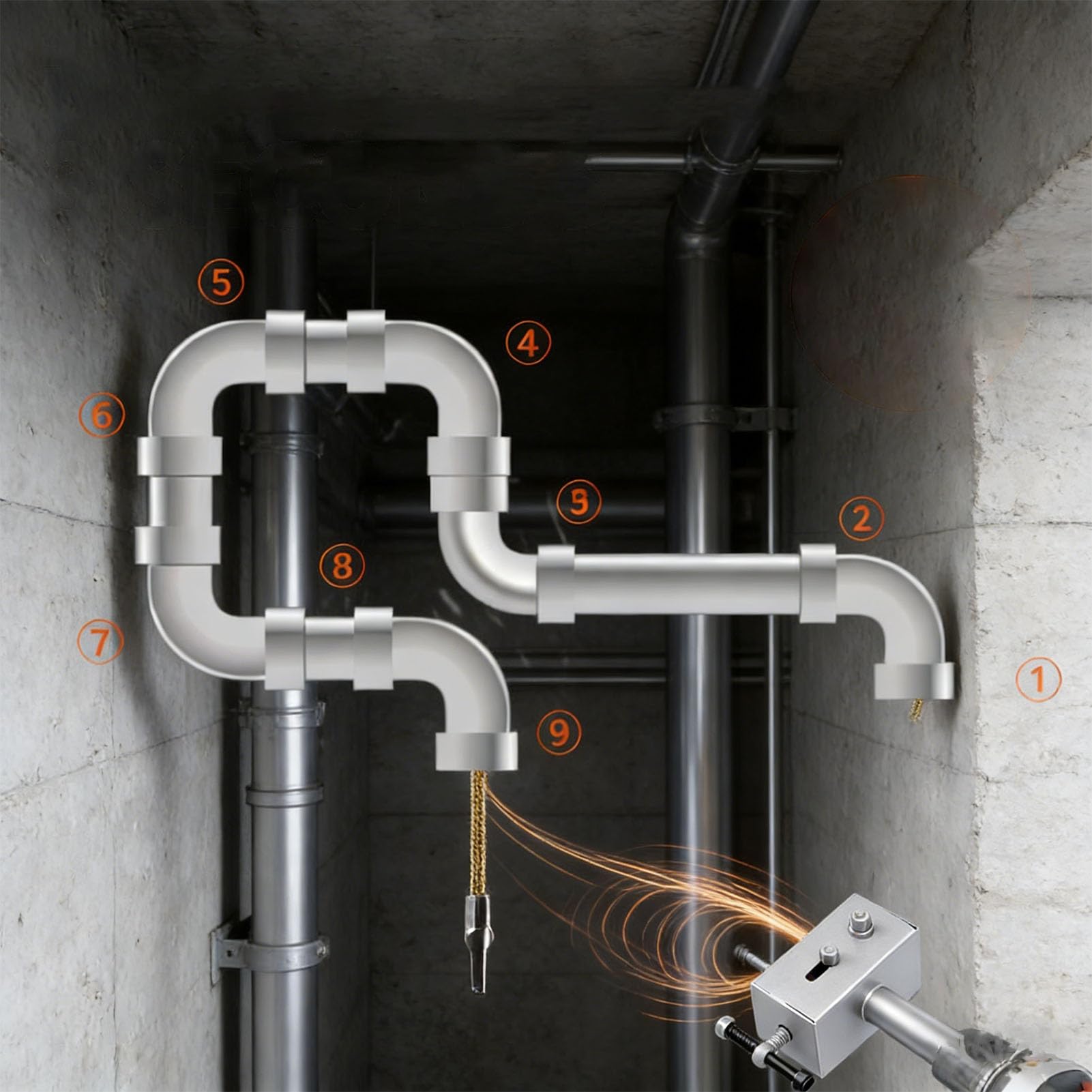 Generic Strumento per Infilare Fili Adattatore per Trapano Elettrico Estrattore per Cavi Versatile per Cablaggio di Strutture su Larga Scala, Prestazioni Stabili