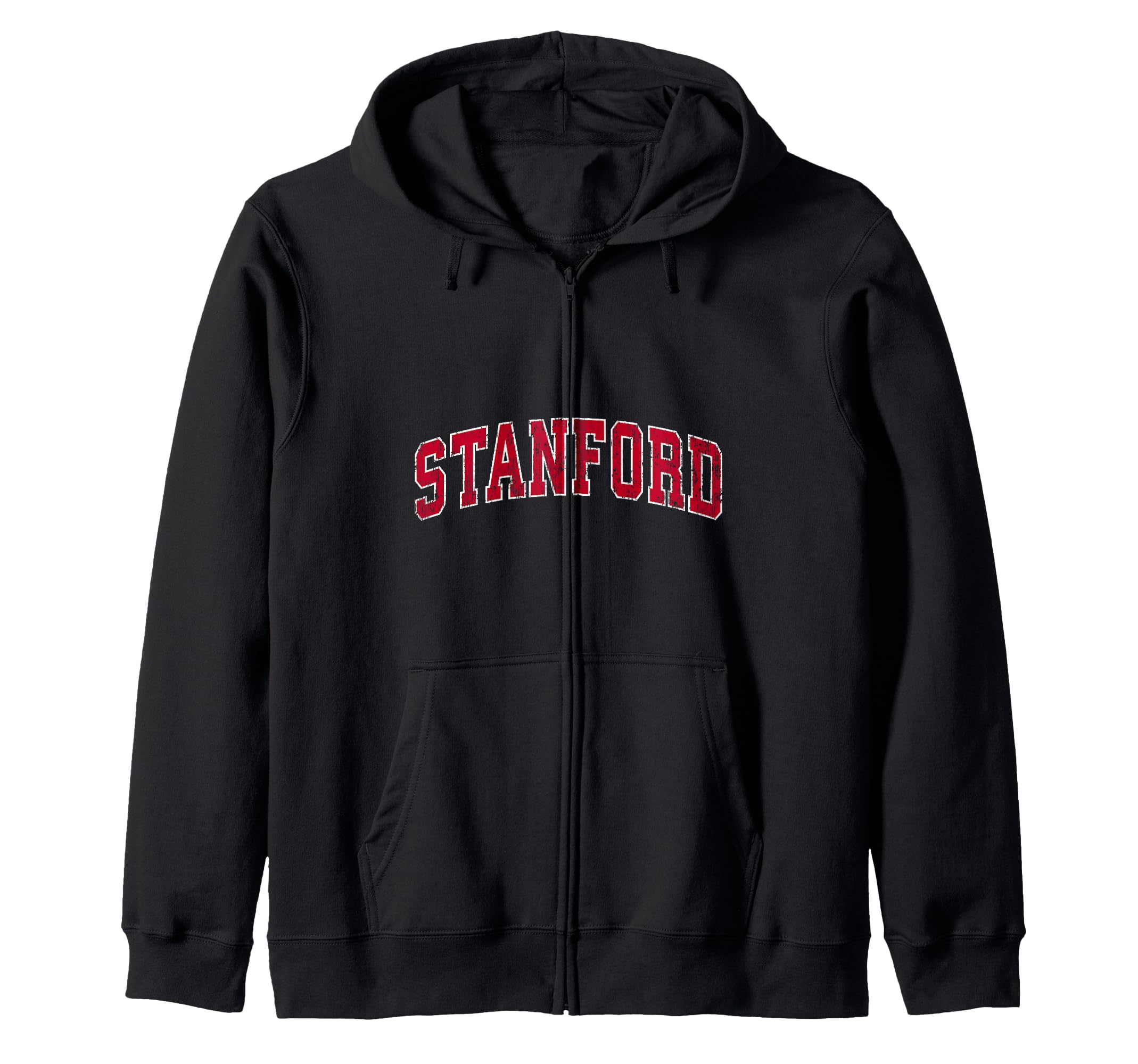 Stanford California CA Vintage Sports Design Red Design Zip Hoodie