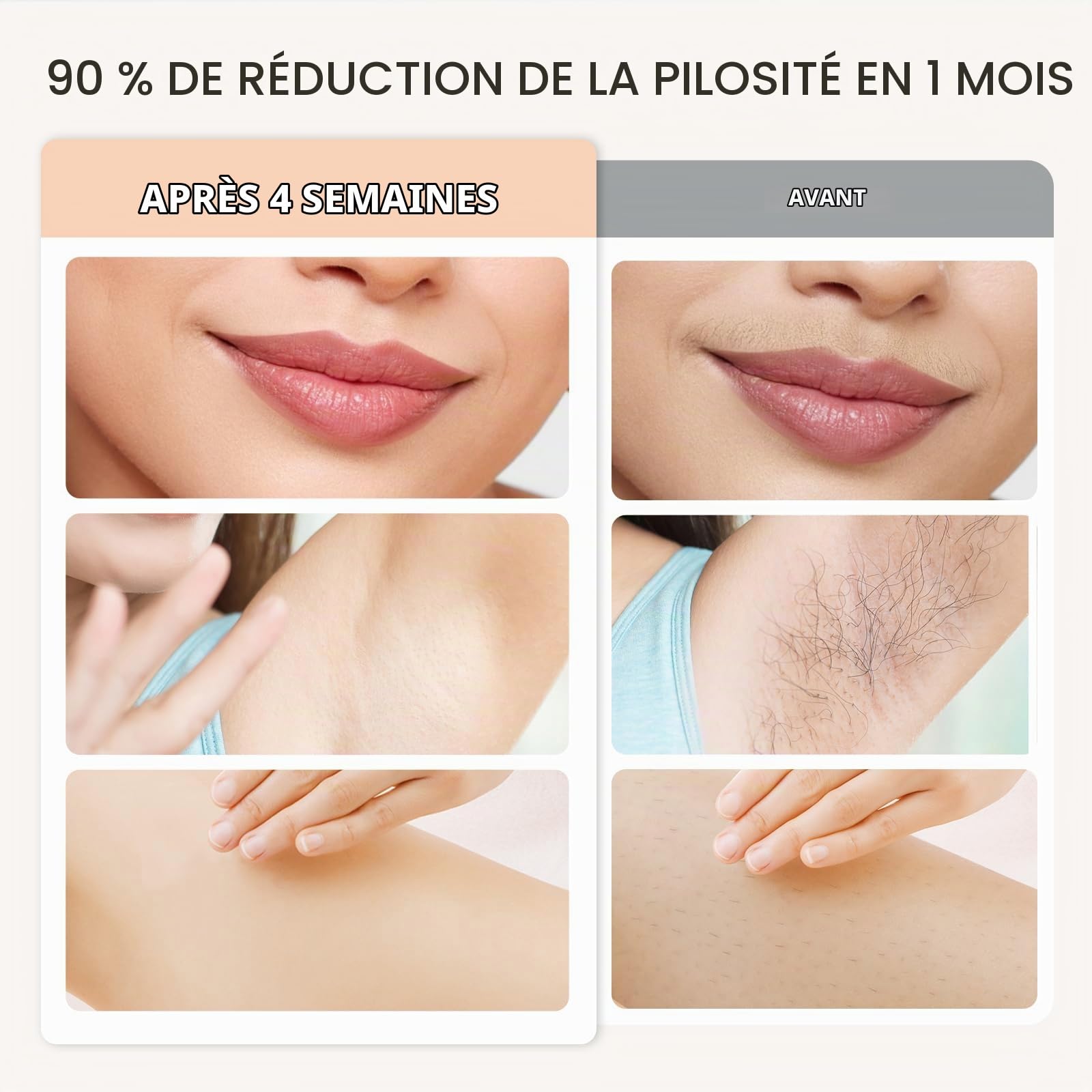 NALONE Épilateur Lumière Pulsée avec Refroidissement 10 Niveaux d'Énergie