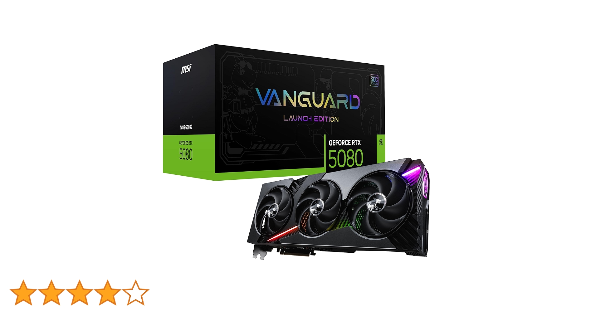 Amazon | MSI Gaming RTX 5080 16G Vanguard SOC Launch Edition