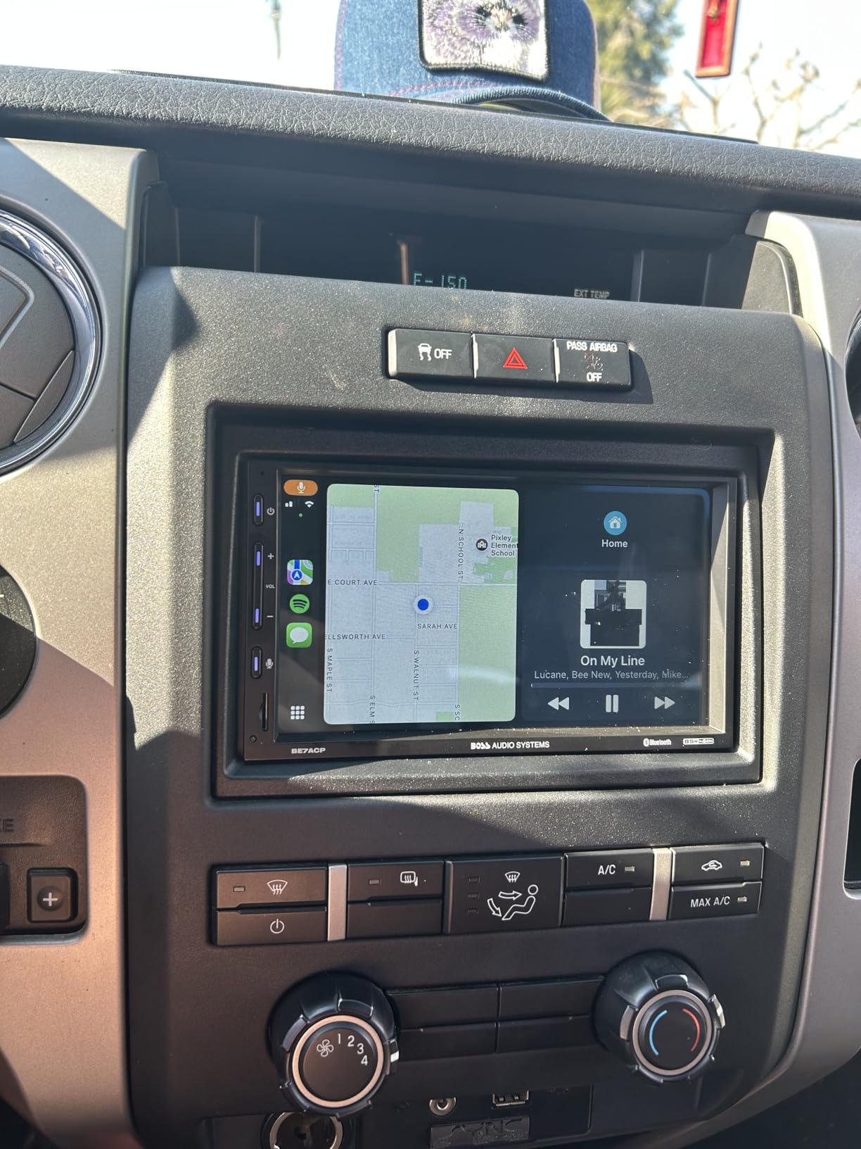 American International Kit Installazione Radio Per Ford F-150 (2009-2014) - Singolo/Doppio DIN, Mantiene Comandi Al Volante, Cablaggio E Antenna