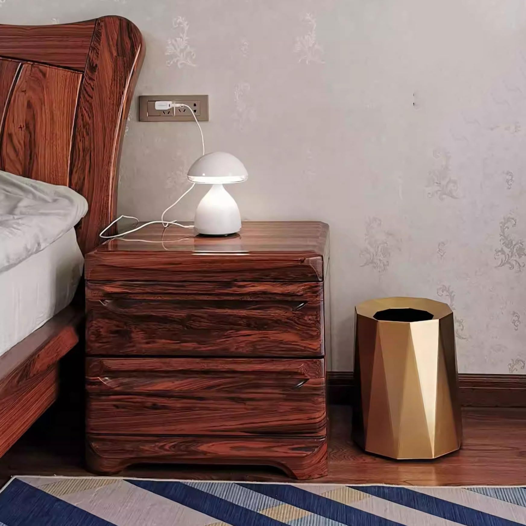 Pattumiera da bagno Pattumiera for la camera da letto di casa, soggiorno, cucina, ufficio, moderno, lusso leggero, elegante, creativo, semplice cestino for i rifiuti Bidoni della spazzatura per intern