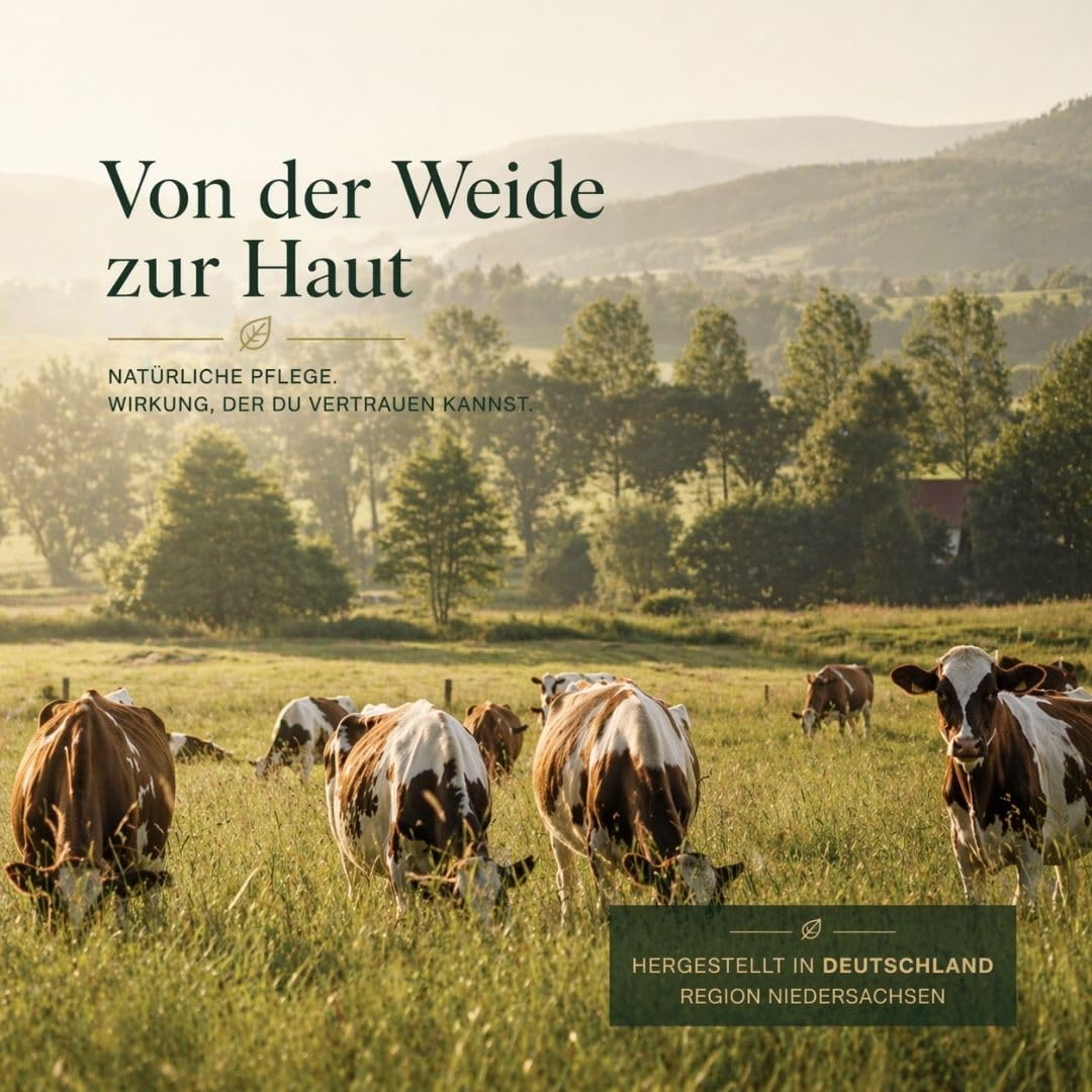Tallow Barrier Protection Tagescreme mit Squalan - Rindertalg Creme - 100ml | für trockene & empfindliche Haut, Tallow aus Weidehaltung mit Traubenkernöl & Teebaum, Dermatest getestet, Made in Germany