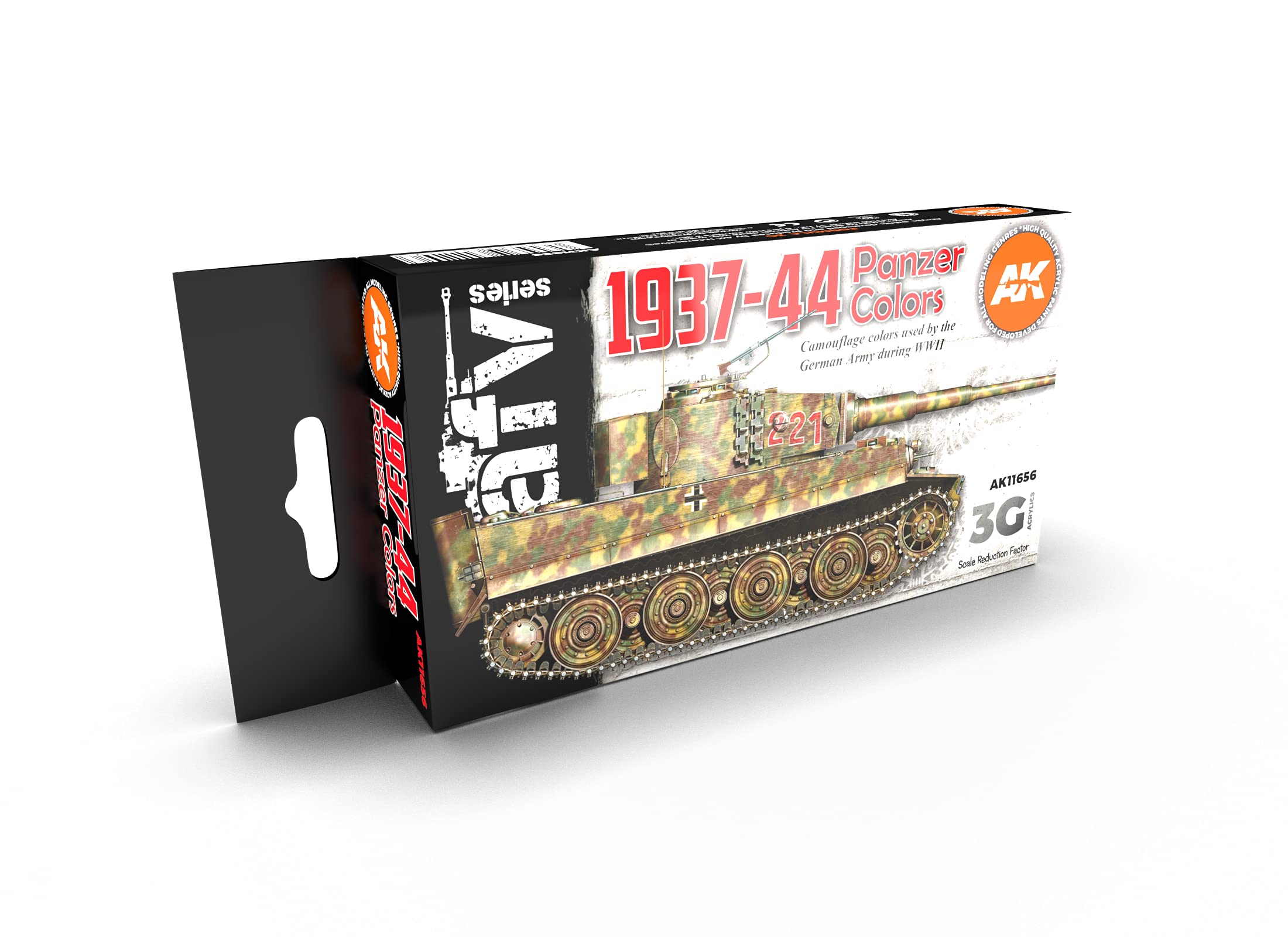 Ak Interactive Afv Series 3G Acrylic Paint Set - 1937 - 1944 Panzer Colors (Ak11656)