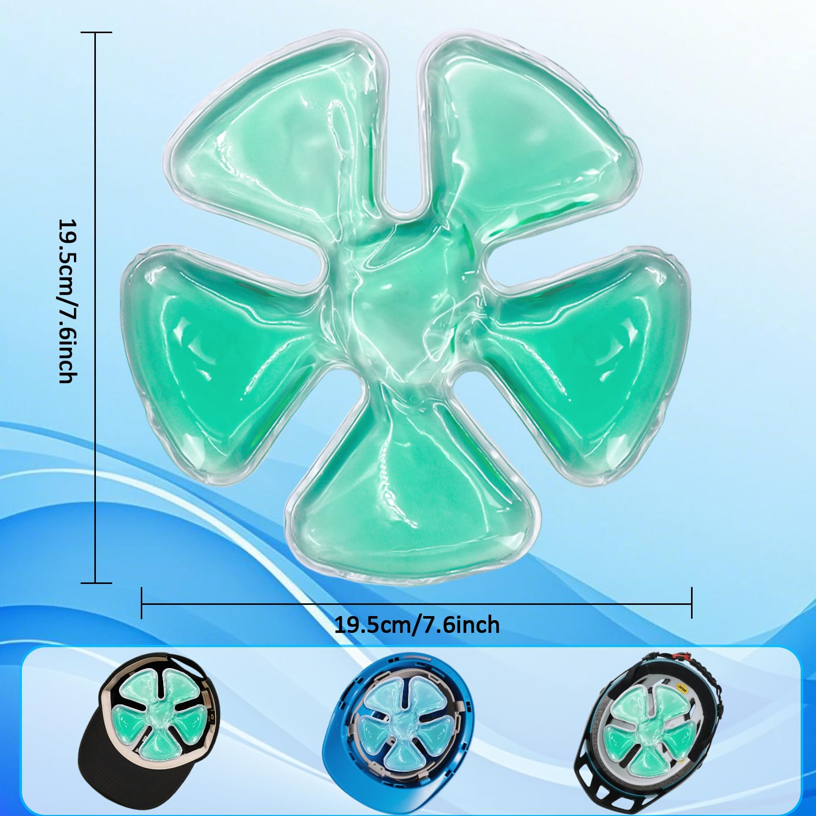 Head Ice Pack zestaw na lód, na ból głowy, chłodząca się, chłodząca gorączka, żel migrenowy, zestaw na lód, do kasków łapaczy, kask jeździecki, zestaw lodu, utrzymuje chłód (2 sztuki)