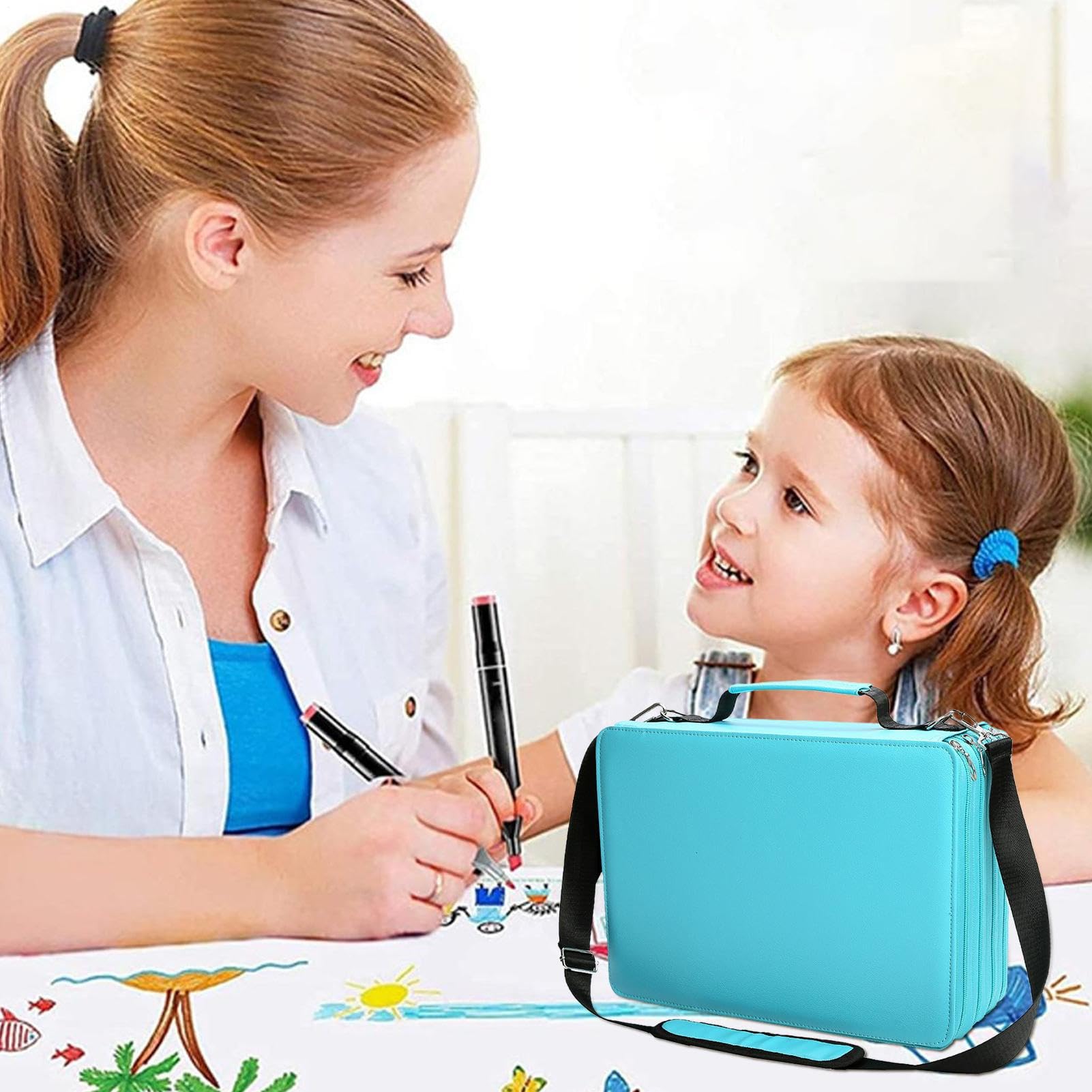 Astuccio Porta Pennarelli Grande Capacità E Portatile