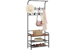 Amyove 3-in-1 Hall Tree Shoe Rack: Optimize Your Entryway