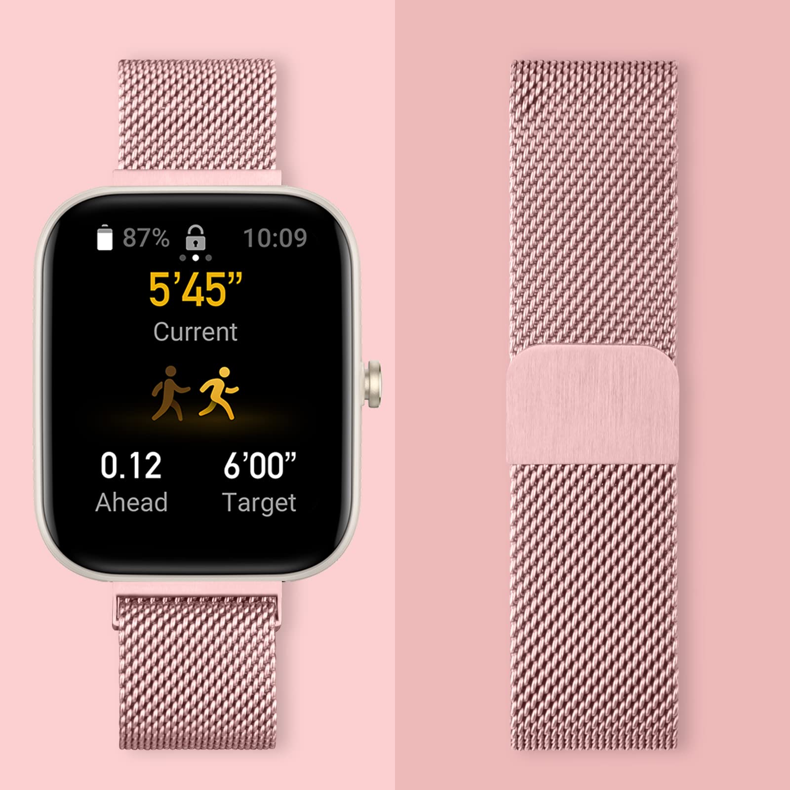 Bandas de metal para Amazfit GTS / GTS 2 / GTS 2e / GTS 2 mini, correa de repuesto de acero inoxidable de liberación rápida de 0.787 pulgadas para Amazfit Bip U Pro/Bip/Bip Lite/Bip S/Bip S 5