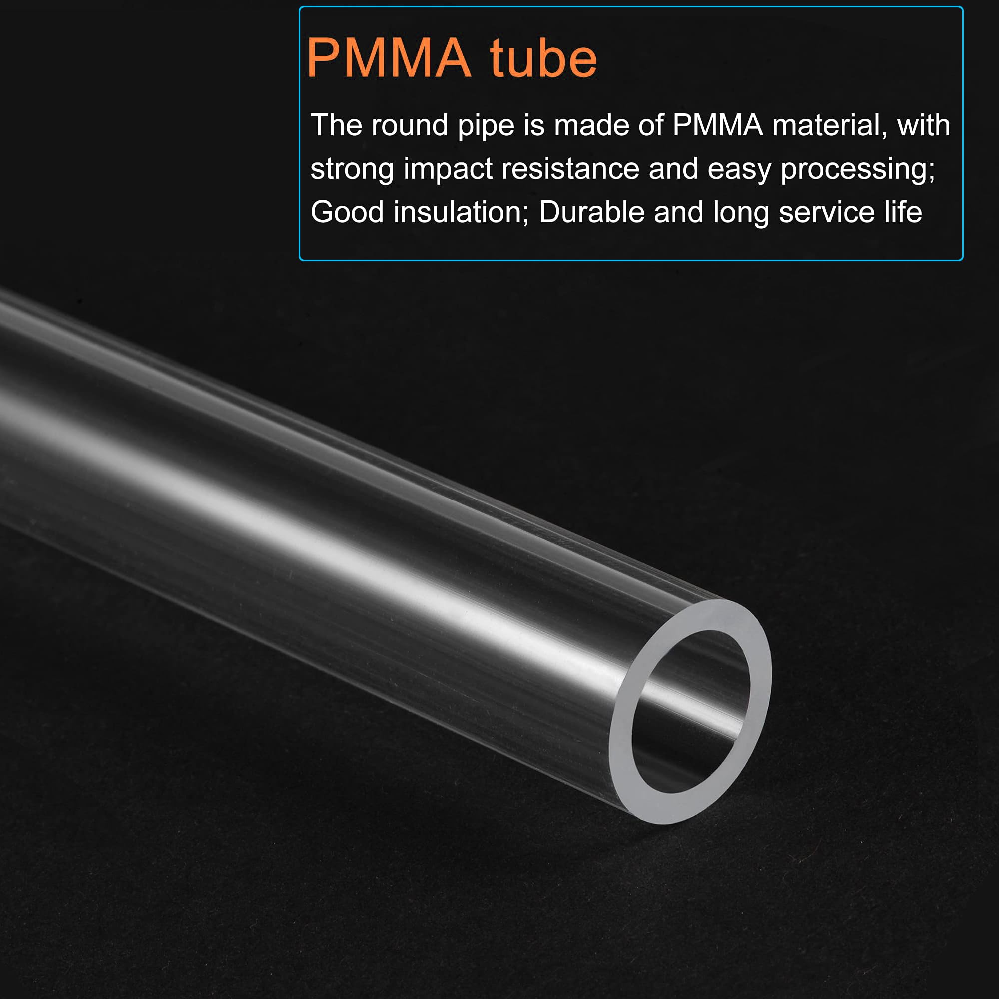 Rura akrylowa przezroczysta sztywna okrągła 105 mm ID 110 mm OD 200 mm do lamp i lampionów