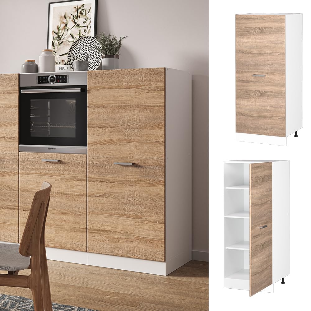 Vicco mobile cucina dispensa R-Line, Sonoma, 60 cm, per la libera combinazione all'interno di sistemi cucina modulari