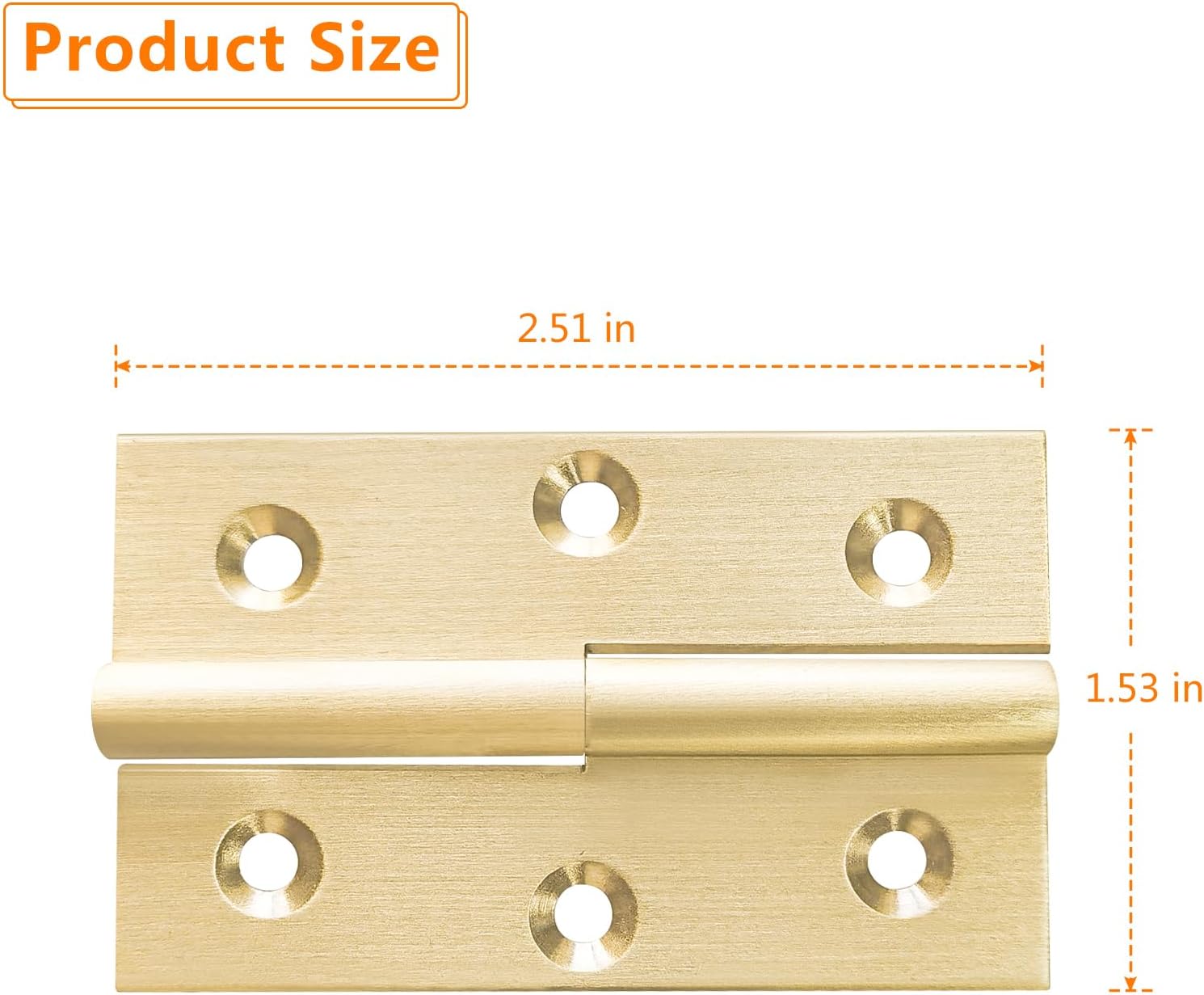 Lift Off Hinge,2 pcs Solid Brass,Right Detachable Hinge,for Window Door Gate (Right Handedness)