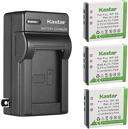 Miniatura 8 de Kastar Cargador de batería de pared de CA FNP-50 para Fujifilm NP-50, NP-50A, BC-50, cargador BC-45W, FinePix X10, FinePix X20, FinePix XP100,