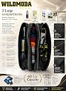 WILD MODA Passion Pro Premium 3-Compartment Badminton & Tennis Racquet Bag – Lightweight, Durable, and Padded Unisex Design for Men, Women, Youth & Players of All Levels (Black & Grey) gallery image