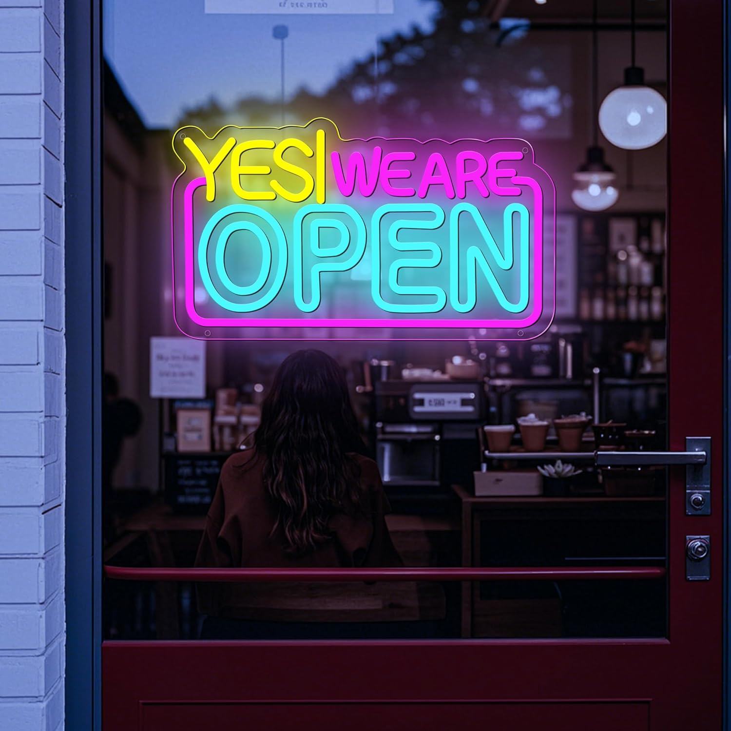 Open Neon Sign LED Yes! We are Open Neon Light Sign Colorful Neon Open Signs USB Neon Lights for Business Shop Hotel Restaurant Bar Decor Light - Image 9