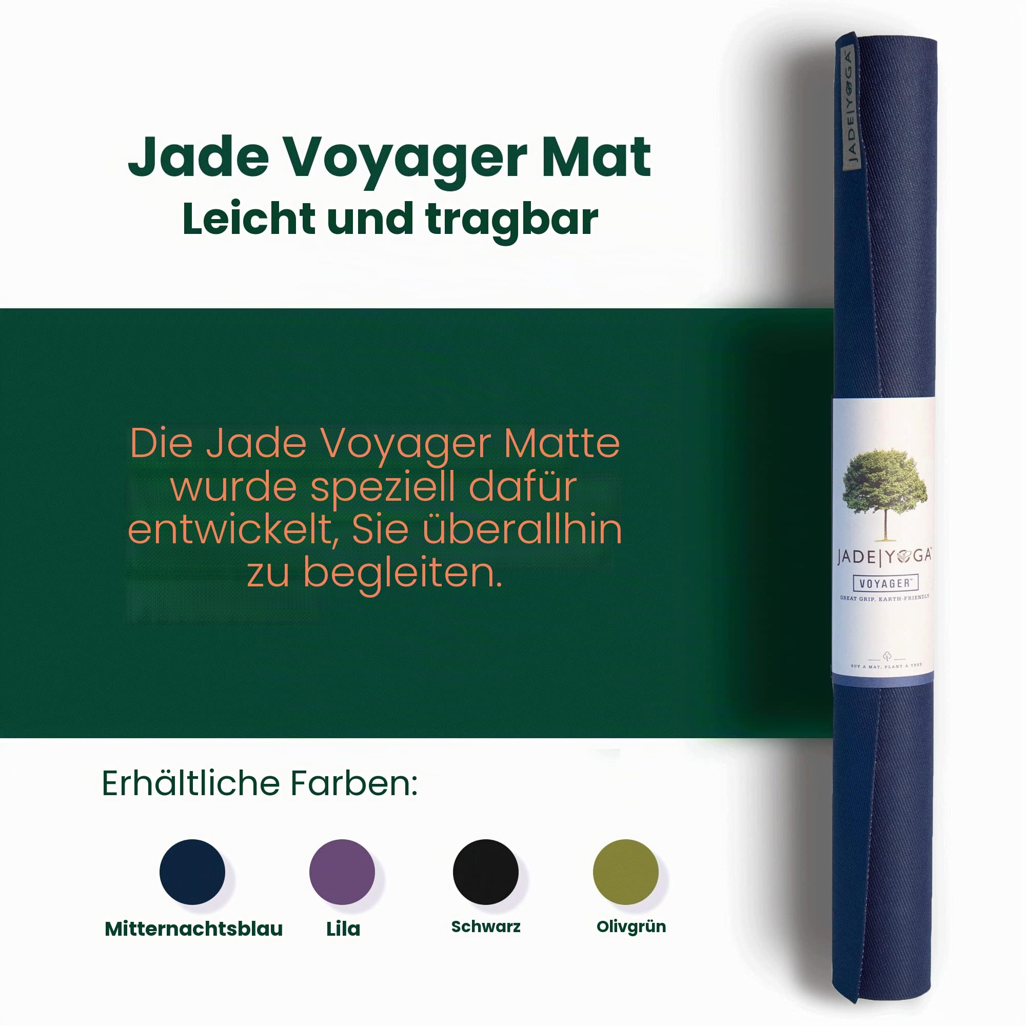 Jade Yoga Voyager Yogamatte, 1,6 mm