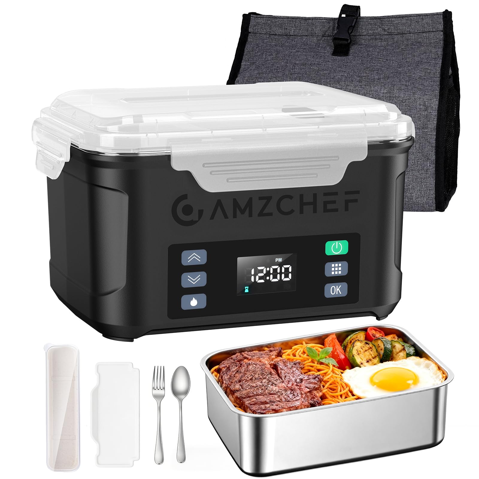 AMZCHEF Elektrische Lunchbox