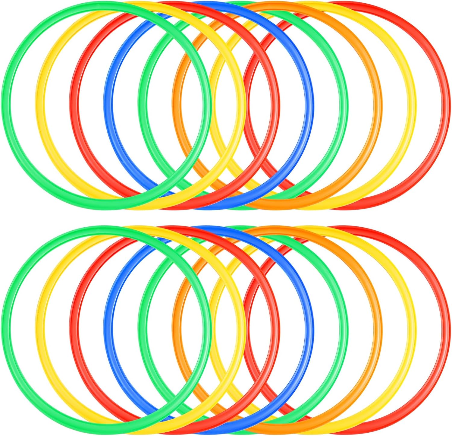 Deekin 40 Pcs Agility Rings Speed and Agility Training Rings Exercise Speed Circle Jumping Hoops for Training Toss Equipment