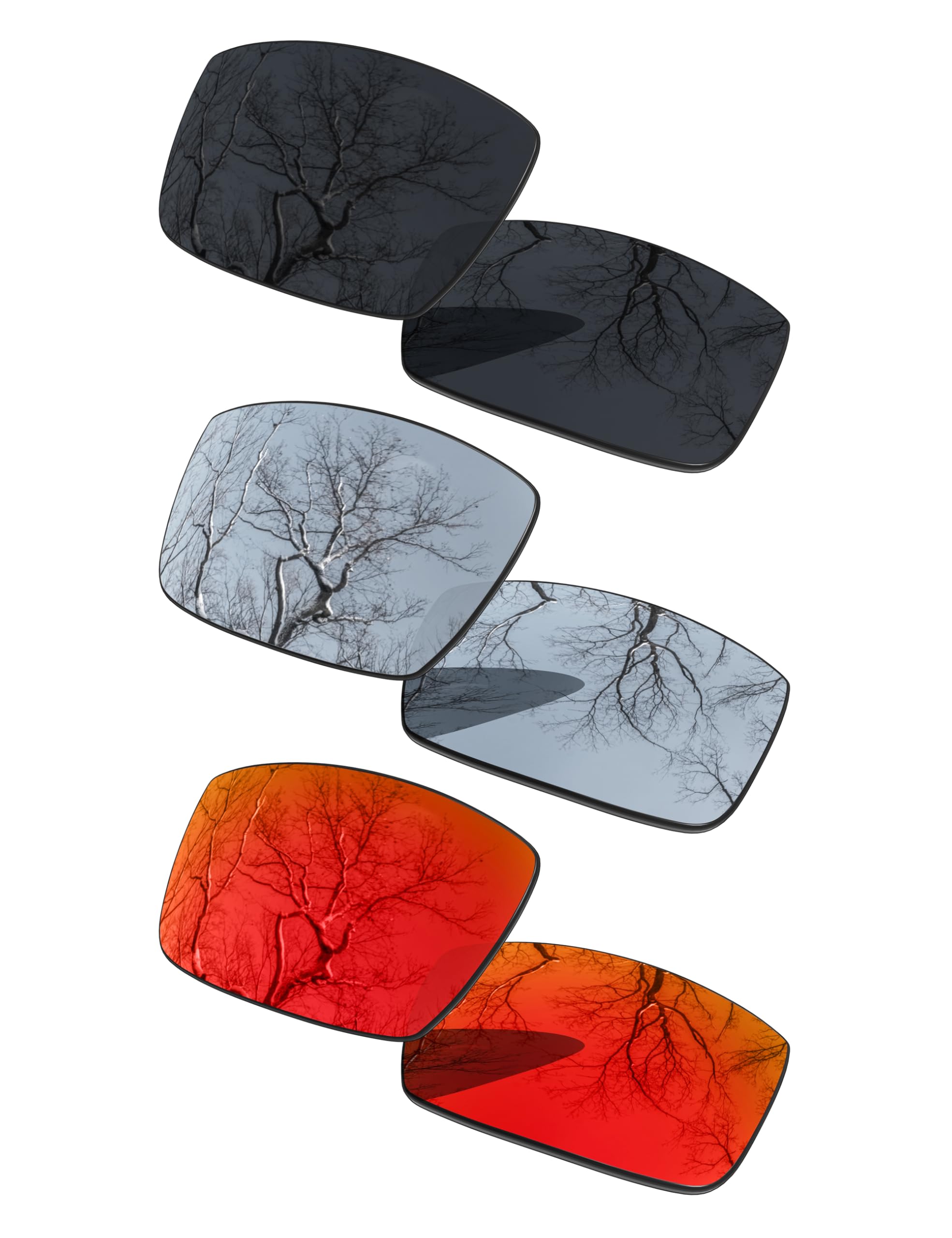 3 Pair Polarized Replacement Lenses for Oakley Gascan OO9014 Pack