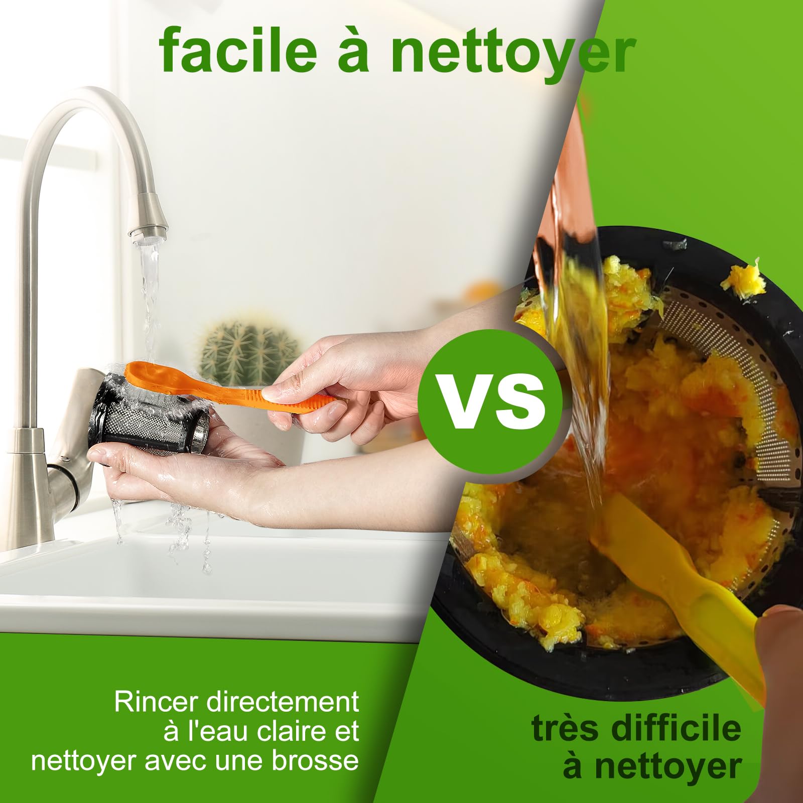 Aobosi Extracteur de Jus Sans BPA, Moteur Silencieux, Fonction Reverse, Noir