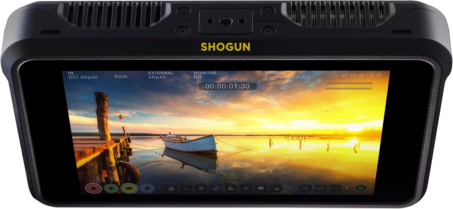 Atomos Shogun 7 side view showing HDMI and remote ports