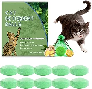 Cat Deterrent Outdoor Indoor, Humane Cat Essentials for Indoor Cats Keep Cats Out of Yard Permanently, 100% Natural Stop Cats From Urinating in House Dog Wildlife, Educational Training Aids, 10 Pcs