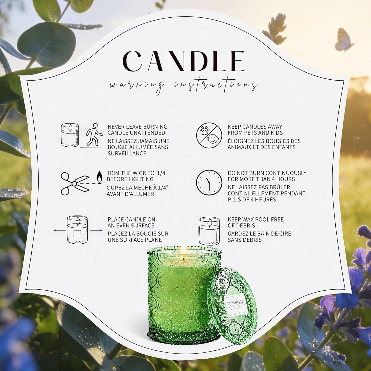 Sage & Eucalyptus Scented Jar Candle, Non Toxic Natural Soy Wax Home Fragrance Candles, Luxury Aromatherapy Candle for Cleansing & Relaxation, Stress Relief, Meditation, Yoga,Home Spa & Meditation - Image 6
