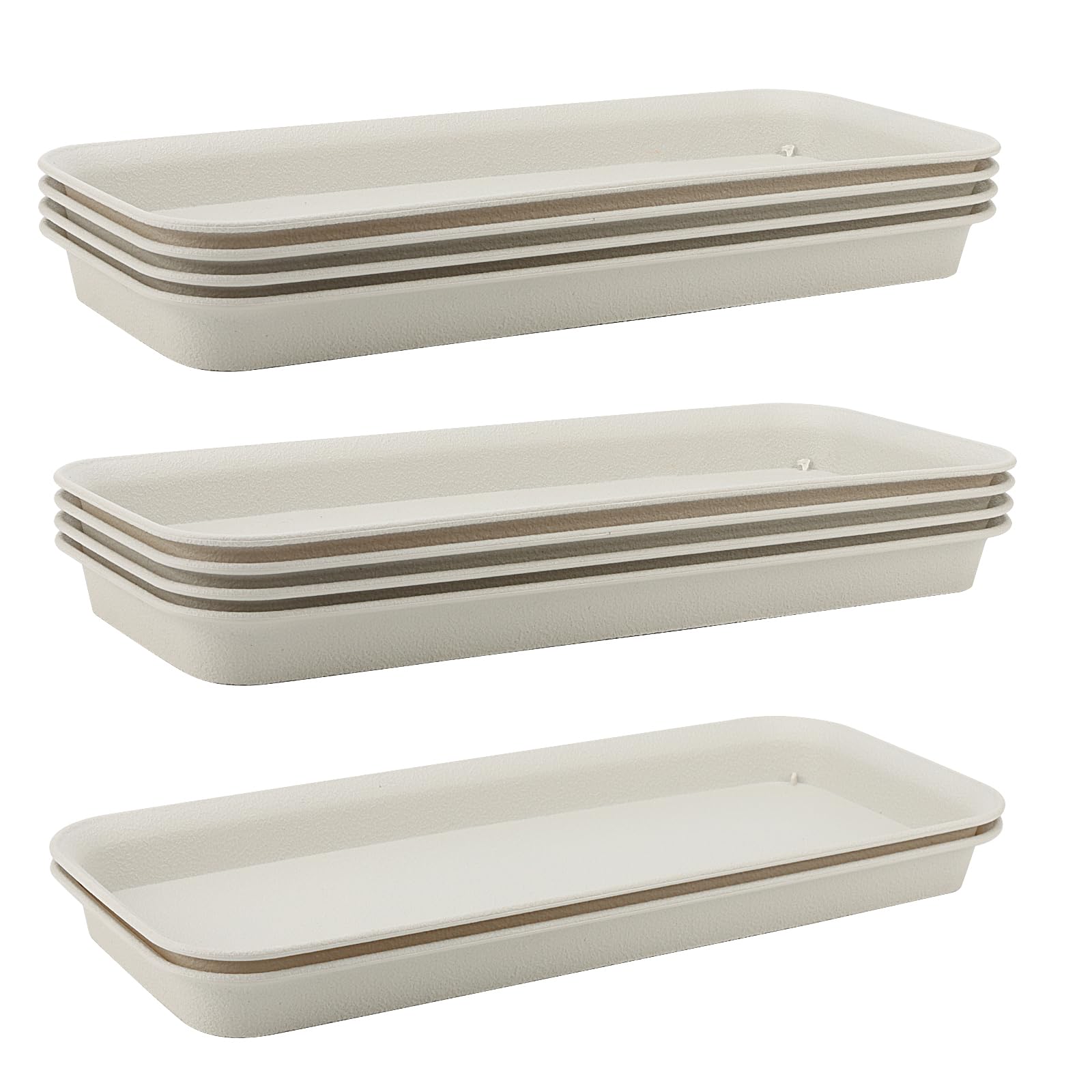 Sosoport Vassoio per Vasi da Piante Rettangolare in Plastica Set da 10 Pezzi, Base Raccolta Acqua per Vaso di Fiori, Accessorio Giardinaggio Resistente e Non Deformabile per Uso Interno Ed Esterno