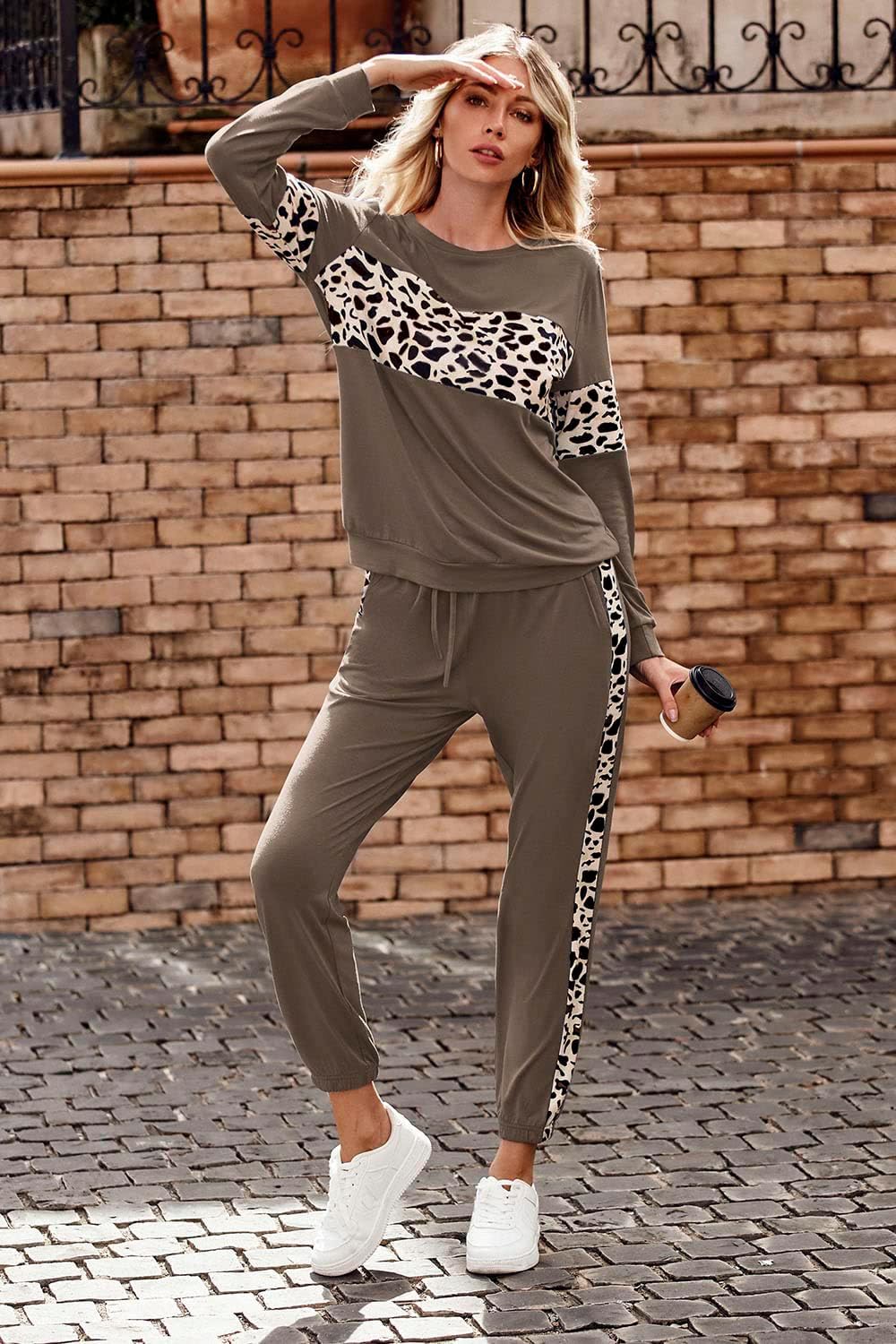 PRETTYGARDEN Womens 2 Piece Sets 2026 Long Sleeve Tops High Waisted Sweatpants Lounge Set Fall Fashion Travel Outfits - Image 5