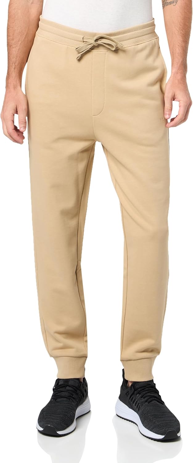 HUGO Men's Hit Logo French Terry Cuffed Joggers